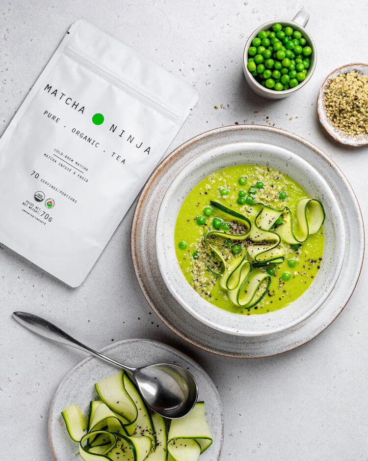 ZUPPA DI PISELLI INFUSA AL MATCHA