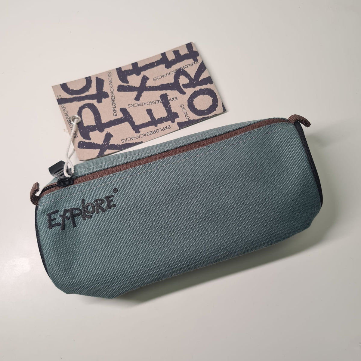Estuche para lápices, barril verde
